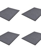vidaXL PVC постелки за врати 4 бр сиви 90x60 см