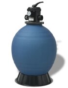 vidaXL Пясъчен филтър за басейн Синьо Ø 55.9 x 96.5 см ПЕ
