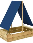 vidaXL Пясъчник с покрив 80x60x975 см импрегнирано борово дърво