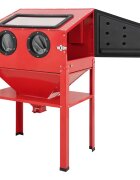 vidaXL Пясъкоструйна кабина 226 л 125 PSI Студено валцована стомана