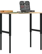 vidaXL Работна маса 100x60x(715-98) cm Дъб от масивна дървесина