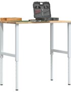vidaXL Работна маса 100x60x(715-98) cm Дъб от масивна дървесина