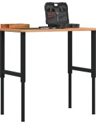 vidaXL Работна маса 100x60x(715-98) см масивно дърво бук правоъгълна
