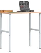 vidaXL Работна маса 100x60x(715-98) см масивно дърво бук правоъгълна