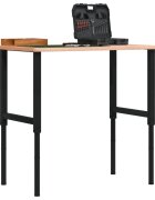 vidaXL Работна маса 100x60x(715-98) см масивно дърво бук правоъгълна