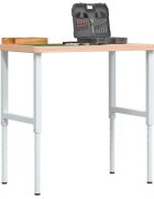 vidaXL Работна маса 100x60x(73-995) см масивно дърво бук правоъгълна