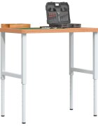 vidaXL Работна маса 100x60x(73-995) см масивно дърво бук правоъгълна