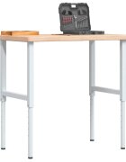 vidaXL Работна маса 100x60x(73-995) см масивно дърво дъб правоъгълна