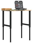 vidaXL Работна маса 80x60x(715-98) cm Дъб от масивна дървесина