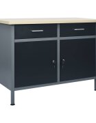 vidaXL Работна маса черна 120x60x85 см стомана