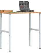 vidaXL Работна маса светлокафяв 100x60x(715-98) см дъб масив