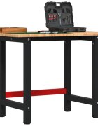 vidaXL Работна маса светлокафяв 100x60x815 см дъб масив правоъгълна