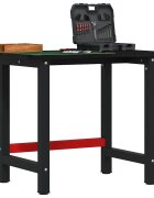 vidaXL Работна маса тъмнокафяв 100x60x815 см дъб масив
