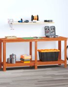 vidaXL Работна маса Восъчен Кафяв 180 x 50 x 80 cm Масивна боровина