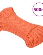 vidaXL Работно въже оранжево 3 мм 500 м полипропилен