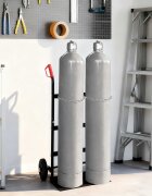 vidaXL Ръчна количка Черен и Червен 63 x 435 x 110 см Стомана