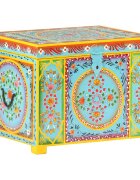 vidaXL Ръчно декориран скрин 50x40x40 см мангово дърво масив