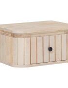 vidaXL Ръчно изработен нощен шкаф Бяло 40 x 30 x 20 см