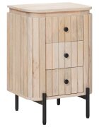 vidaXL Ръчно изработен нощен шкаф Бяло 40 x 30 x 60 cm