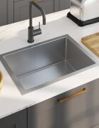 vidaXL Ръчно изработена кухненска мивка неръждаема стомана
