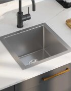 vidaXL Ръчно изработена кухненска мивка неръждаема стомана