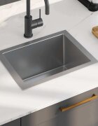 vidaXL Ръчно изработена кухненска мивка неръждаема стомана