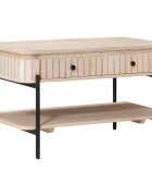 vidaXL Ръчно изработена маса за кафе Бяло 85 x 45 x 50 см