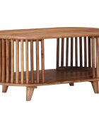 vidaXL Ръчно изработена маса за кафе Тикова кафява 85 x 50 x 40 см
