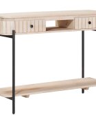 vidaXL Ръчно изработена масичка Бяло 100 x 30 x 76 см