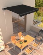 vidaXL Ръчно прибиращ се сенник 300x250 см антрацит