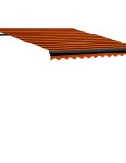 vidaXL Ръчно прибиращ се сенник 300x250 см оранжево и кафяво