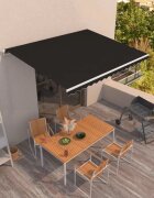 vidaXL Ръчно прибиращ се сенник 450x350 см антрацит