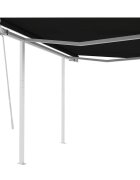 vidaXL Ръчно прибиращ се сенник с прътове 35x25 м антрацит