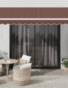vidaXL Ръчно прибираща се тента кафява 350x250 см