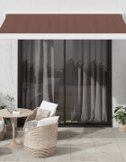 vidaXL Ръчно прибираща се тента кафява 350x250 см