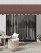 vidaXL Ръчно прибираща се тента кафява 350x250 см