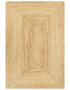 vidaXL Ръчно тъкан килим от юта естествен цвят 120x180 см