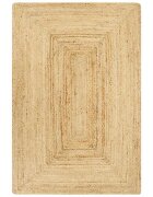 vidaXL Ръчно тъкан килим от юта естествен цвят 80x160 см