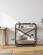 vidaXL Рафт за книги 2 нива 100 x 35 x 70 см PB Дъб сонома