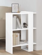 vidaXL Рафт за книги 2 нива 52 x 25 x 715 см Инженерна дървесина Бяло