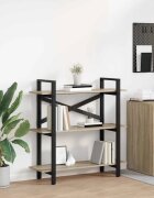 vidaXL Рафт за книги 3 нива 100 x 335 x 102 см Инженерна дървесина