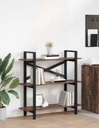 vidaXL Рафт за книги 3 нива 100 x 335 x 102 см Инженерна дървесина