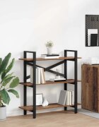 vidaXL Рафт за книги 3 нива 100 x 335 x 102 см Инженерна дървесина