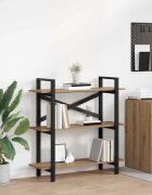 vidaXL Рафт за книги 3 нива 100 x 335 x 102 см Инженерна дървесина