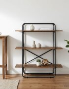 vidaXL Рафт за книги 3 нива 100 x 35 x 105 см PB Дъбова дървесина