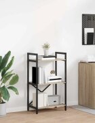 vidaXL Рафт за книги 3 нива 56 x 34 x 96 см Инженерна дървесина