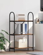 vidaXL Рафт за книги 3 нива 60 x 30 x 109 см Инженерна дървесина