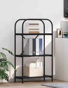 vidaXL Рафт за книги 3 нива 60 x 30 x 109 см Инженерна дървесина