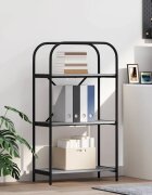 vidaXL Рафт за книги 3 нива 60 x 30 x 109 см Инженерна дървесина