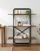 vidaXL Рафт за книги 3 нива 60 x 35 x 105 см PB Дъбова дървесина